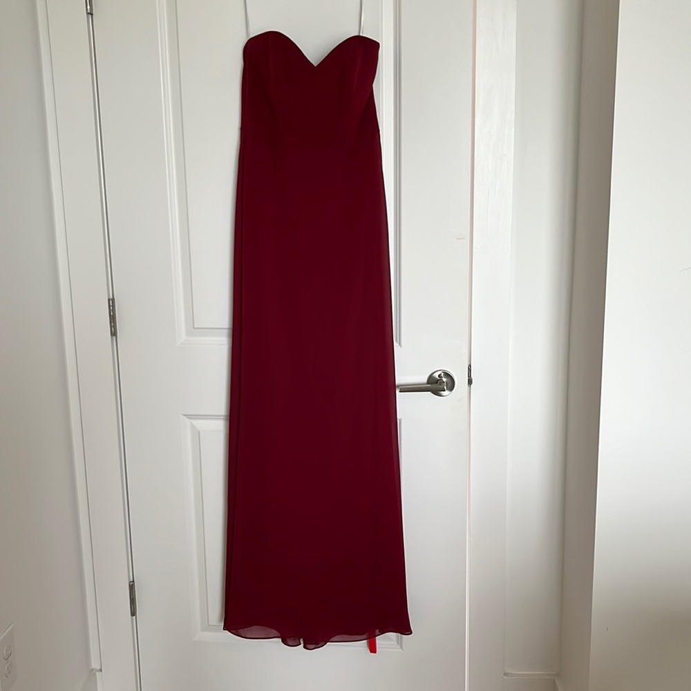 Burgundy sweetheart bridesmaid dress NWT